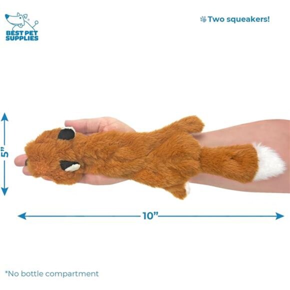 2-in-1 Fun Skin Stuffless Dog Squeaky Toy Fox & Raccoon - Picture 2 of 7